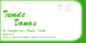 tunde domos business card